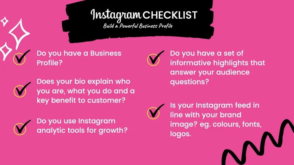 Utilice esta lista de verificación de Instagram para optimizar y hacer crecer su perfil comercial